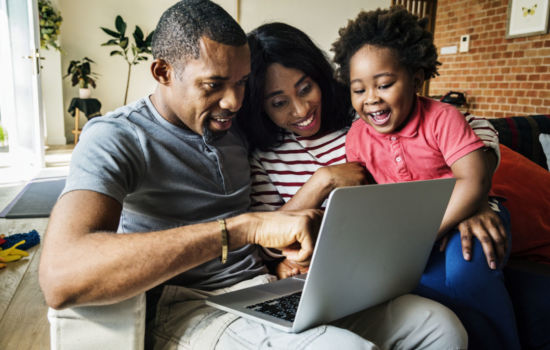 African family spending time together